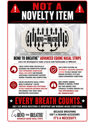 Bend To Breathe equine nasal strips