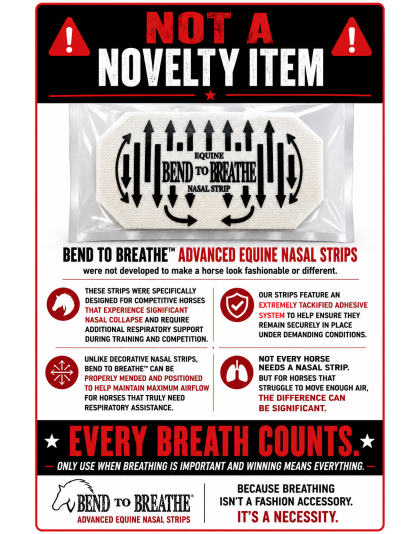 Bend To Breathe equine nasal strips